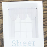 Regal Home Voile Solid Rod Pocket Ascot Valance Ivory White 54" x 20"