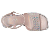 Kenneth Cole Reaction Girls Cinderella Shine Block Heel Sandals Blush Pink 12