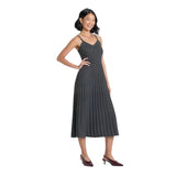 A New Day Womens Pleated Midi Sweater Dress 94331200 Charcoal Gray XL