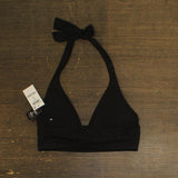 Bar III Womens Crochet Longline Halter Bikini Swim Top MBGC25122 Black S