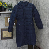 Cole Haan Women's Box-Quilt Down Puffer Coat 356SD700 Navy Blue M