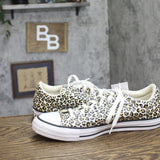 Converse Street Low Top Lace Sneakers Cheetah Brown Multi Womens 12 / Mens 10