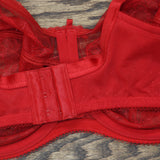Wacoal Plus Size Retro Chic Full Figure Underwire Bra Barbados Cherry Red 38DD