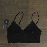 Inc International Concepts Womens Floral Lace-Trim Bralette Deep Black M