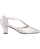 Easy Street Womens Moonlight Dress Pump Heels MOONLIGHT Silver Satin Gray 8.5W