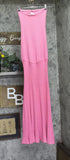 Solid & Striped Womens The Marley Knit Maxi Dress Bandeau Rose Water Pink S