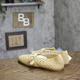 Universal Thread Sia Knit Woven Mary Jane Flats 94303633 Beige Brown 6.5M