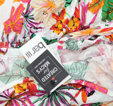 Bar III Bermuda Babe Printed Cover Up One-Shoulder Jumpsuit White Multi XS
