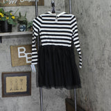 Cat & Jack Girls Long Sleeve Halloween Striped Tulle Dress 90628278 Black XL