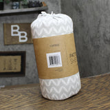 Ienjoy Home Microfiber 4-Piece Sheet Set Puffed Chevron Light Gray Queen