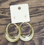 Melody Womens Boho Post Chunky Hoop Drop Earrings Gold Yellow 2.5"