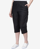Alfred Dunner Women's Elastic Waist Jeans 09710 Black 8P