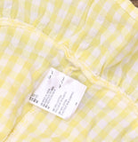 And Now This Womens Gingham Puff Sleeve Woven Mini Dress Yellow / White XL