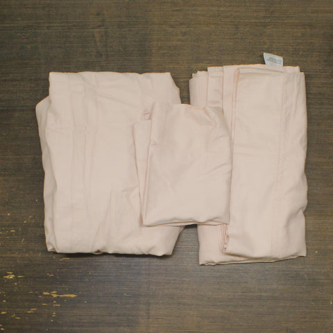 Christian Siriano New York Sateen 3-Piece 300tc Sheet Set Blush Pink Twin XL