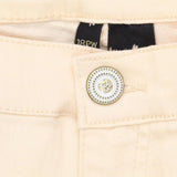 Dg2 Womens Slit Leg Floral Straight Leg Jeans Cream Off White 18WP