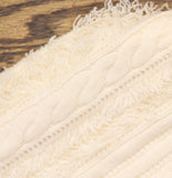 Future Collective Relaxed Cardigan Sweater Button Fringe Cream Off White L