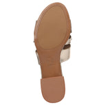 Naturalizer Niche Slide Sandal Metallic Leather Studded Champagne Brown 8M