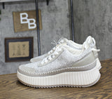 Universal Thread Persephone Sneakers with Memory Foam Insole Silver Gray 9.5M