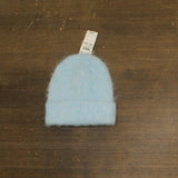 On 34th Womens Solid Brushed Beanie Rolled Cuff Fuzzy Wool MO1542505 Light Blue