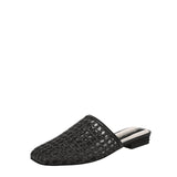 Franco Sarto Toba Mule Slip On Square Toe J8092S1 Black Woven 9M