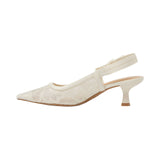 A New Day Womens Milan Slingback Pumps 93708032 Cream Off White 9M
