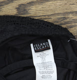 Island Escape Womens Crochet Underwire Tankini Top Swim N760149 Black 16