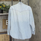 Universal Thread Long Sleeve Star Embroidered Western Denim Shirt Denim Blue L