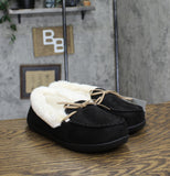 Sofora By Rockdoves Womens Sparkling Classic Moccasin Slippers Black 10M