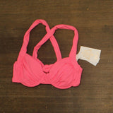 Becca Color Code Francesca Way Underwire Swim Bikini Top Coral Reef Pink L