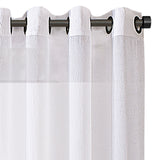 Regal Home Crushed Voile Sheer Grommet Top Single Curtain Panel White 50x63