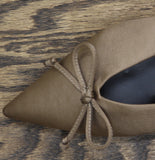 A New Day Womens Camille Satin Slingback Bow Flats 94648290 Brown 6M