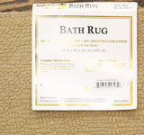 Knights Bridge 100% Soft Plush Cotton Circle Bath Rug Mat Stone Brown 24x40