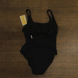Michael Michael Kors Womens Stud Scoopneck One Piece Swimsuit MM89312 Black 6