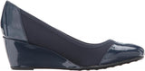 Lifestride Womens Juliana Stretch Wedge Pump Shoes F2858M1 Lux Navy Blue 6.5W