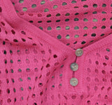 Cupshe Womens Cutout Crochet Cover Up Dress CAA07B3B014JE Pink M