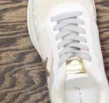 Vintage Havana Womens Judith Lace Up Low Top Sneakers JUDITH White / Gold 11M