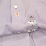 Van Heusen Men's Tall Fit Dress Shirt Ultra Wrinkle Lavender Purple 18 37-38