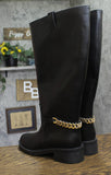 A New Day Chain Accent Mid-Calf Boots with Memory Foam Insole Black 8.5M-WC