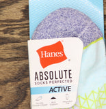 Hanes Women's Absolute Active 4 Pack Super No Show Socks 93246934 5-9