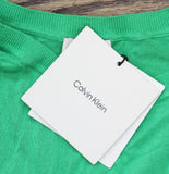Calvin Klein Womens Fine Gauge Lightweight Short-Sleeve Sweater Blossom Green M