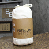 Home Collection 6-Piece Solid Microfiber Bed Sheet Set Ivory Off White Full