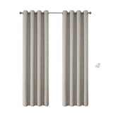 Max Blackout Campbell Grommet Top Single Curtain Panel Linen Brown 50" x 84"