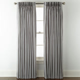 Liz Claiborne Back Tab Light-Filtering Single Curtain Panel Weathered Gray 50x95