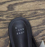 A New Day Womens Sandy Mule Flats Faux Leather 87930575 Black 8M