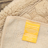 Knightsbridge 100% Soft Plus Cotton Non Slip Bath Rug Brown 21x34