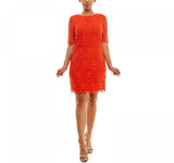 Nina Leonard Women's Floral Lace Sheath Cocktail Dress L0474A