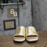 JBU By Jambu Casual Fashion Slip On Wedge Sandal Cream / Champagne Brown 9M