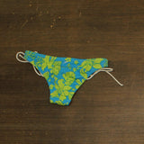 Speedo Womens Hana Floral Printed Side Tie Bikini Bottom Blue / Green XS