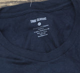 True Classic Mens Short Sleeve Classic Crewneck T-Shirt Tee Navy Blue 2XL