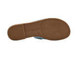 Tommy Hilfiger Triple Strap Slide Open Toe Flat Sandals Light Denim Blue 7M